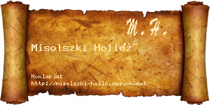 Misolszki Holló névjegykártya